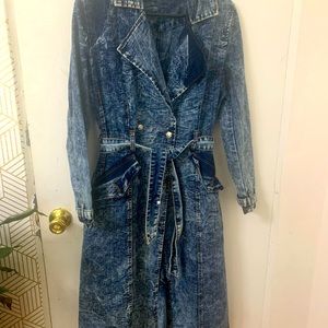 Blue Jean Trench Coat